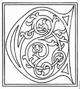 15th Fromoldbooks Illuminated Letters Shaw Alphabets Initials Republika Manuscript Clker sketch template