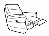 Recliner Drawing Chair Getdrawings sketch template