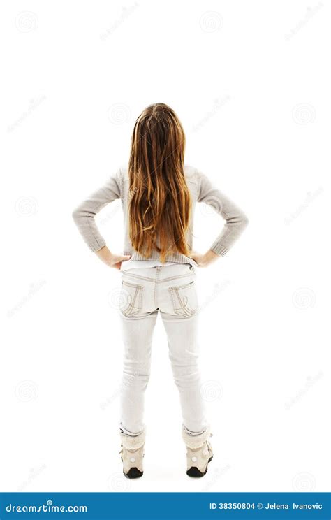 view   girl   wall rear view stock images