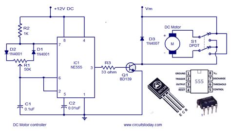 simple dc motor controller circuit electronic circuit collection