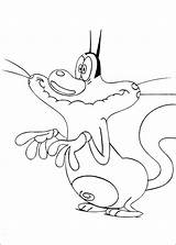 Oggy Cockroaches Fun Kids Coloring sketch template
