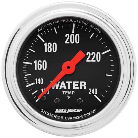autometer  traditional chrome mechanical water temperature gauge ebay