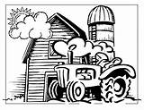Coloring Tractor Pages Farm Barn Printable Print Online Farmers Ecoloringpage Wednesday August sketch template