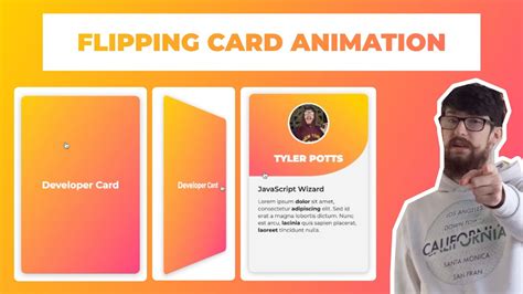 awesome card flip animation  css javascript easy tutorial