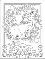 Unicorn Coloring Pages Adults Adult Dover Color Creative Haven Printable Book Colouring Unicorns Publications Hard Stamping Mandala Pretty Craftgossip Welcome sketch template