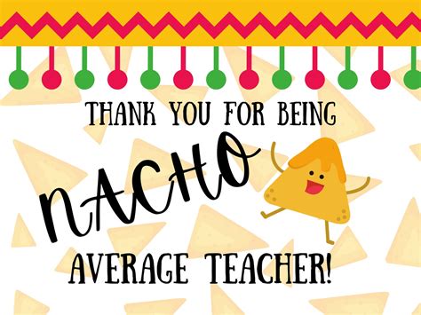 printable nacho average teacher