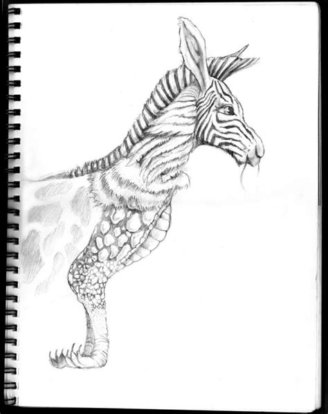 hybrid imaginary animal sketch cartoon