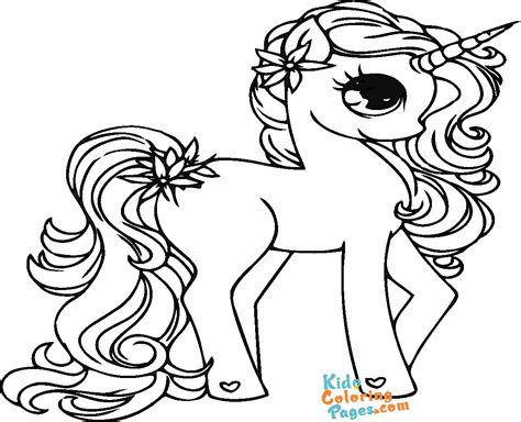 unicorn coloring page girl printable kids coloring pages