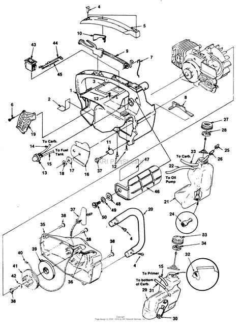 parts diagram   homelite chainsaw