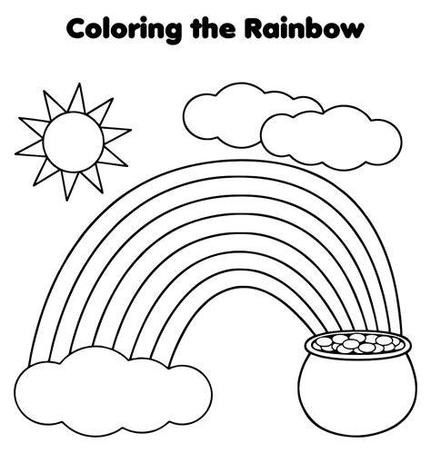 rainbow color  number preschool worksheet  keeper   memories