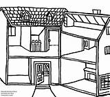 Scarry Richard Rooms Pages Coloring House Colouring sketch template