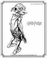 Potter Harry Coloring Pages Printable Characters Color Dobby Cartoon Kids Character Colouring Sheets Sheet Book Tattoos Doby Found Escolha Pasta sketch template