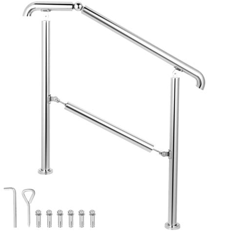 Outdoor Handrail Stainless Steel 1 To 3 Steps Stair Railing Porch Post