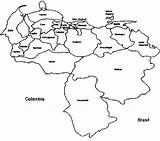 Venezuela Mapa Colorear Dibujos Estados Limites Escudo Bandera Geografia Recortar Pegar sketch template