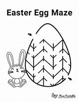 Easter Maze Egg Mazes Printable Easy Museprintables sketch template