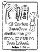 Coloring Patriotic Scripture Bless Christianpreschoolprintables Verse Toddler sketch template
