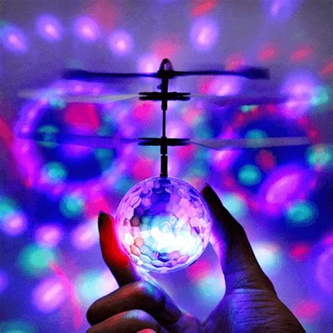 flying magic ball led flashing mini drone  gears  puzzle