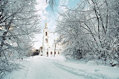 church snow trees winter image 206717 on