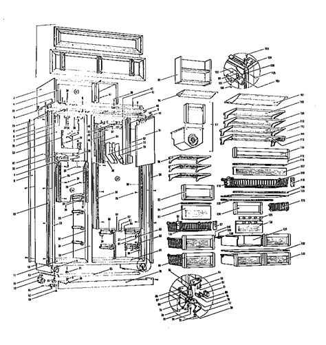 cosmetic view diagram parts list  model    parts refrigerator parts