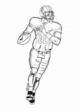 Coloring Football Pages Manning Peyton Template Sketch sketch template