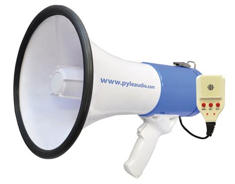 amazoncom pyle megaphone pa bullhorn speaker built  siren  watts rechargeable battery