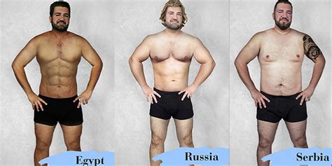 one man s body photoshopped to show 18 different beauty