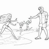 H2o Coloring Pages Mermaid Adventures Getdrawings Drawing Popular sketch template