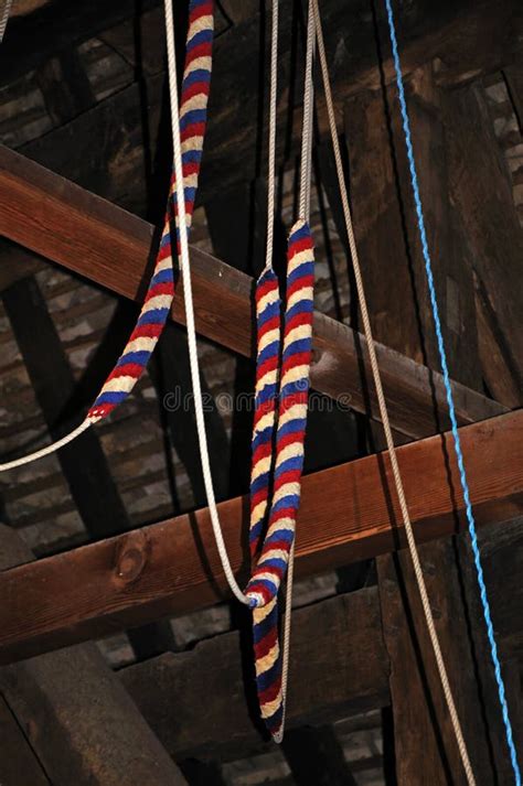 bell ringing ropes stock image image of interior bellframe 41810109