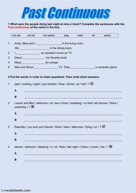 continuous    worksheet