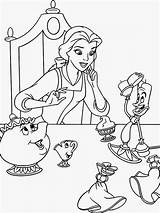 Beauty Coloring Belle Beast Pages Printable Filminspector Disney sketch template
