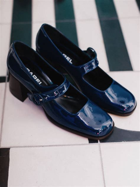 blue patent leather mary janes