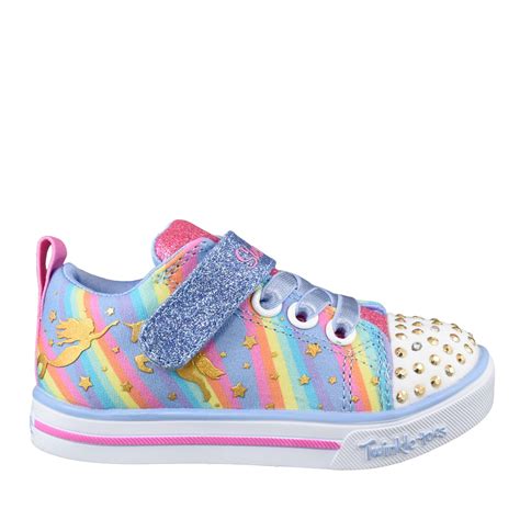skechers toddler girls sparkle lite magical rainbow sneaker shoe