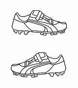 Coloring Soccer Shoes Cleats Football Pages Printable Getcolorings Color sketch template