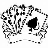 Poker Casino Drawing Card Clipartmag Aces sketch template