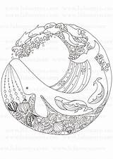 Baleine Coloriage Lulu Wal Wave Mandalas Licorne Malen Vorlagen Coquillage Seashell Farbenfroh Vague Malvorlagen Ausdrucken Bleue Aquarelle Maman Coeur Malerei sketch template