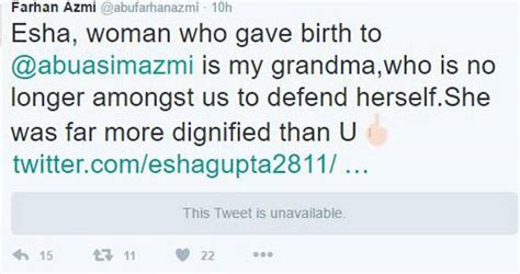 abu azmi s son farhan slutshames esha gupta goes on misogynist rant