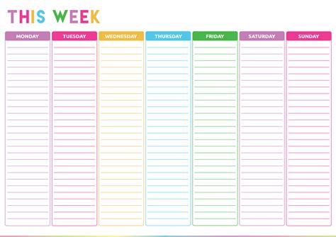 printable   lists cute colorful templates  mommy