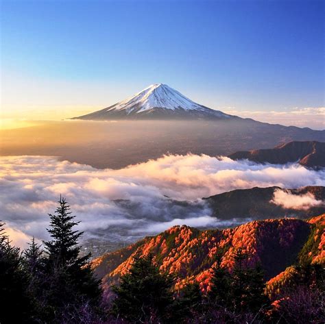 mount fuji japan montagne