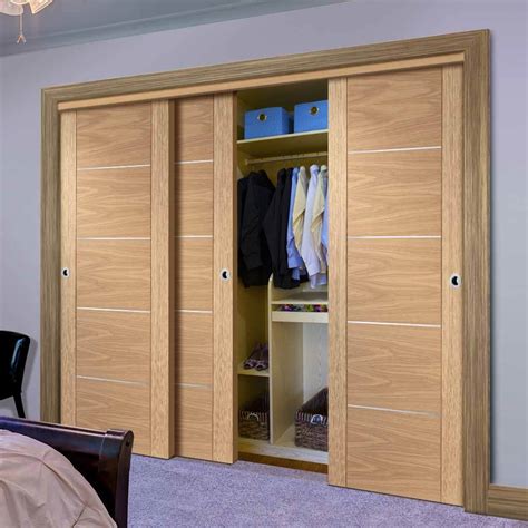 sliding maximal wardrobe doors frame kit portici oak flush door aluminium inlay