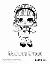 Lol Coloring Surprise Pages Queen Madame Doll Series Confetti Pop Lotta Birthday Printable sketch template