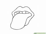 Hidung Lidah Mulut Animasi Tongue Kartun Bocca Sketsa Mewarnai Putih Lingua Disegnare Mouths Menggambar Template Materi Tong Labbra Dasar Pendidikan sketch template