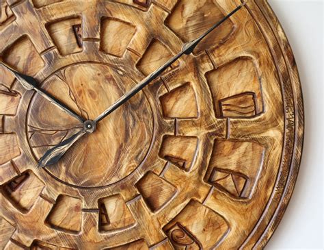 large handmade wooden clock    order