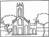 Abbaye Clipart Town Synagogue Coloring Abbey Coloriage Pages La Ville Template sketch template