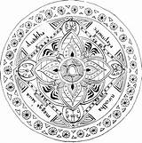 Noble Truths Mandala sketch template