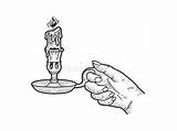 Candlestick Engraving Imitation sketch template