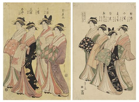hosoda eishi    prints depicting courtesans christies
