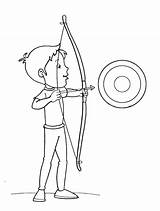 Coloring Arrow Boy Bow Targets Target Color Arrowhead Kids Printable Getcolorings Pages sketch template