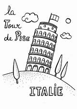 Pisa Monumentos Pise Escolares Italie Maternelle Caratulas Torre Importantes Pagine Clipart Inclinada Cucaluna Colorare Kawaii Bambini sketch template