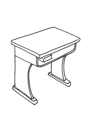 desk coloring coloring pages