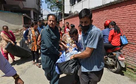 Buildings Down Bodies Recovered In Chautara Nepal After Earthquake